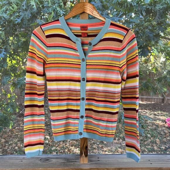 Missoni For Target Girls Colorful Striped Button Front Cardigan Size XL - Picture 1 of 6
